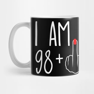 Vintage 99th Birthday I Am 98 Plus 1 Middle Finger Mug